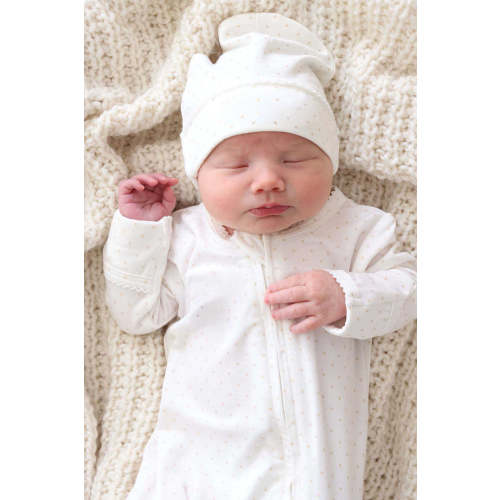 Picot Trim Bamboo Hat | Baby Taupe