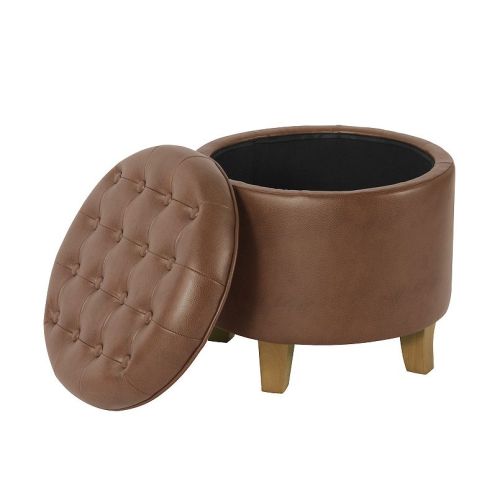 HomePop Tufted Storage Ottoman