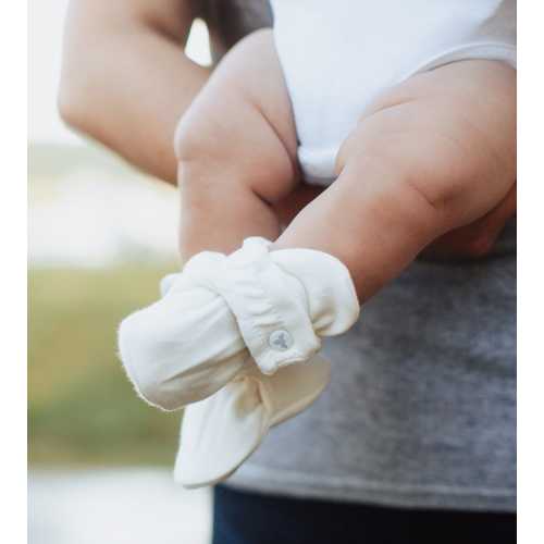 Solid Organic Cotton Baby Booties - Eggshell – Burt's Bees Baby