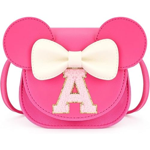 mibasies Toddler Purse Girl Gifts: Little Kids Gifts - Birthday Gifts for Girls 3-8 Mini Mouse Ears Bow Purse Hot Pink A