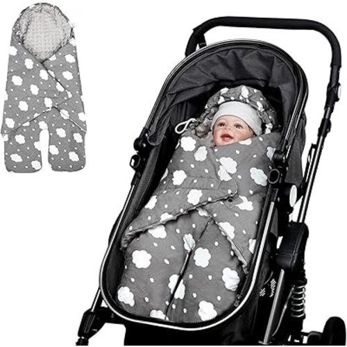 Baby Car Seat Blanket, Winter Car Seat Covers for Babies, Warm Carseat Swaddle Blankets, Thicken Stroller Sleeping Bunting Bag for Infants Boy & Girl