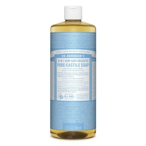 Dr. Bronner's 18-In-1 Hemp Baby Pure Castile Soap - Unscented - 32 fl oz