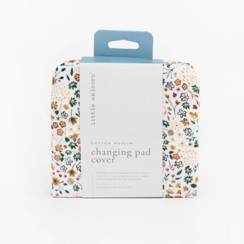 Little Unicorn Cotton Muslin Changing Pad Cover - Pressed Petals