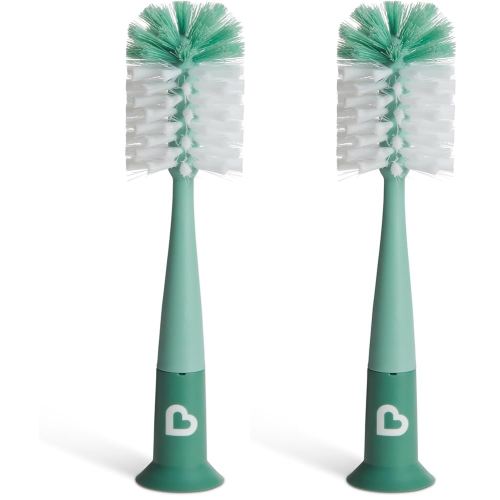 Munchkin® Bristle™ Bottle Brush, Modern Design, Sage (Pack of 2)