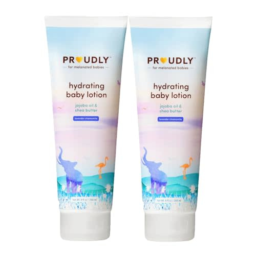 PROUDLY Hydrating Baby Lotion by Gabrielle Union & Dwyane Wade, Lightweight Moisturizer, Black & Brown Babies, Lavender Chamomile, 2-Pack (9 oz each)