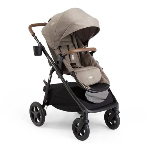 Joie Baby Ginger 4-in-1 Convertible Pramette Stroller, All-Terrain Wheels | Height Adjustable Seat, All-Wheel Suspension, Extra Storage. For Newborns and Toddlers