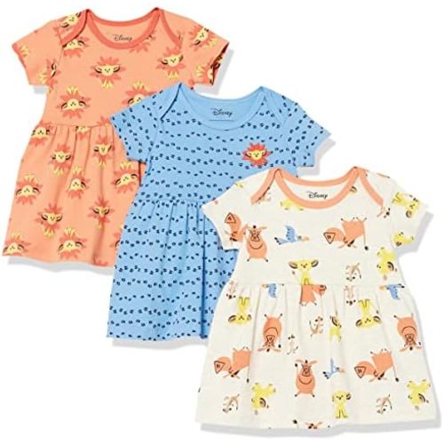 Amazon Essentials Disney | Marvel | Star Wars | Princess Babies, Toddlers, and Girls' Dresses, Pack of 3