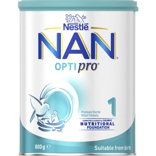 Nestle Nan Optipro 1, Suitable from birth Starter Baby Formula Powder - 800g