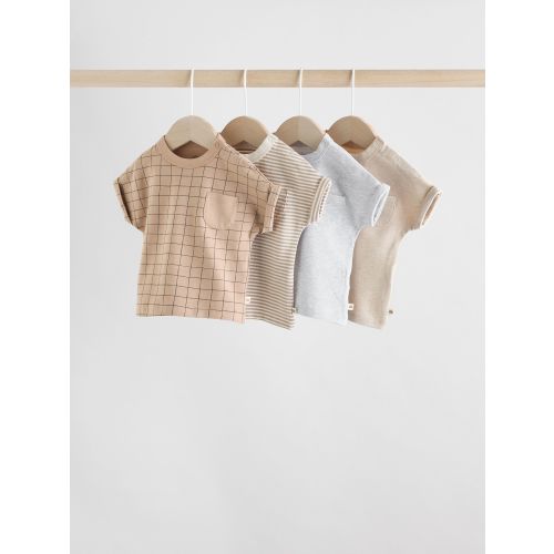 Neutral Baby Short Sleeve T-Shirts 4 Pack Set (0mths-2yrs)