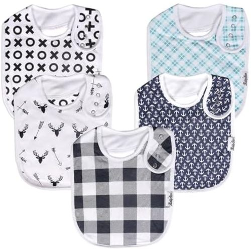 Organic Baby Bibs – Soft, Absorbent Cotton Bandana Bibs for Drooling & Teething – Adjustable & Stylish Baby Gift