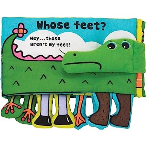 Melissa & Doug Soft Activity Baby Book - Whose Feet?, 2000+ toys - 1 EA, Multi color