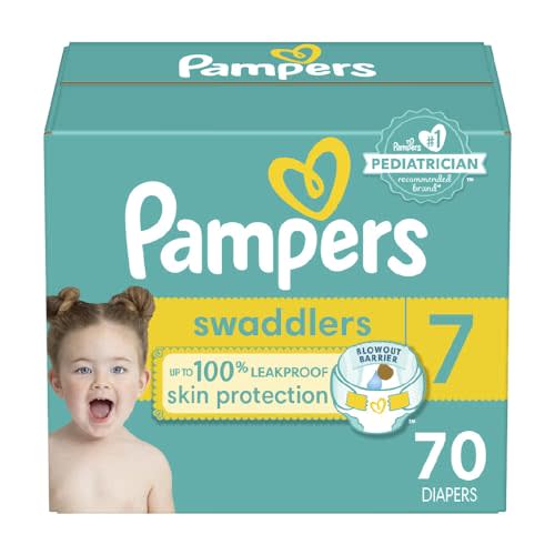 Pampers Baby Diapers - Swaddlers - Size 7, 70 Count, Ultra Absorbent Disposable Infant Diaper
