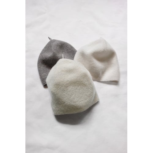 Cashmere Cap Gema - Ivory, Gray and Ice