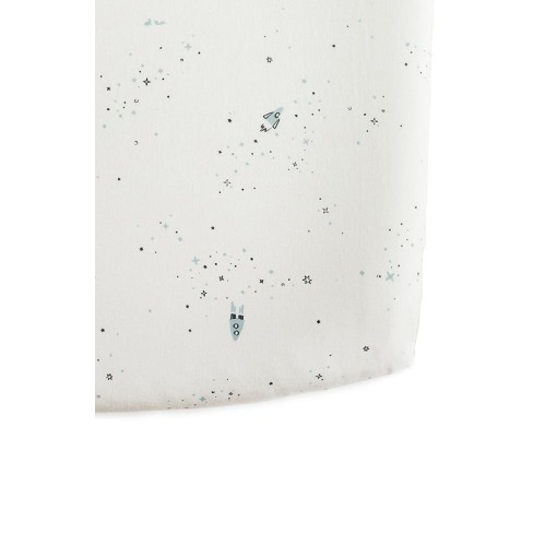 Pehr Bunny Hop Organic Cotton Crib Sheet, Rocket Man