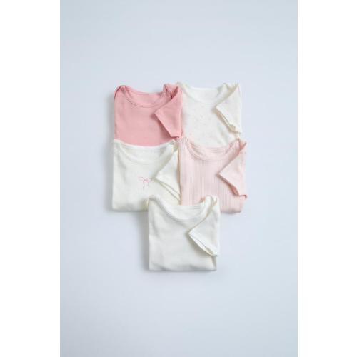 1 MONTHS - 3 YEARS/ FIVE-PACK OF ANIMAL BODYSUITSFIVE PACK OF BODYSUITS WITH BOWSFIVE-PACK OF TREE ROMPERS