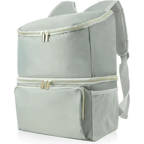 Wolka Breast Pump Bag with Dual Insulated Compartments & Removable Divider,Breast Milk Cooler Travel Bacpak with 50 cans Capacity,Fit Most Breast Pumps Like Medela, Spectra S1,S5, Evenflo