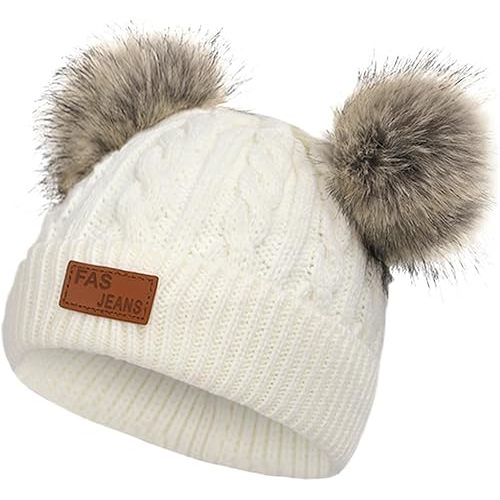 Century Star Baby Girl Winter Hats Cute Beanie for Girls Boys Knit Hats Warm Infant Toddler Beanie Pom Pom Cap