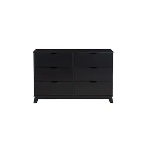 Phoebe Black 6 Drawer Solid Wood Dresser