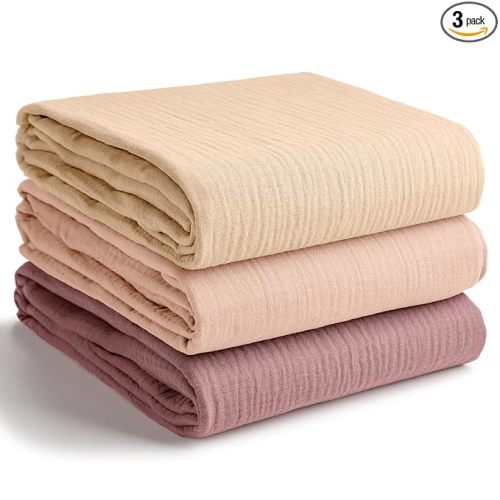 Comfy Cubs Muslin Swaddle Blankets Pack of 3