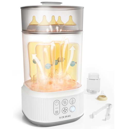 HAUTURE Bottle Sterilizer and Dryer, 4-in-1 Electric Steam Baby Bottle Sterilizer for Baby Bottles