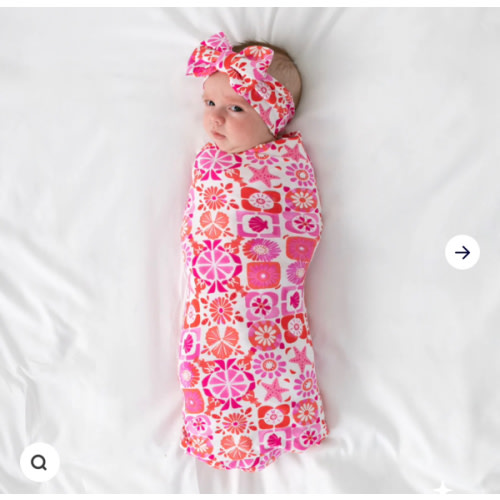 Coastal Gems Swaddle & Luxe Bow Headband Set – Little Sleepies