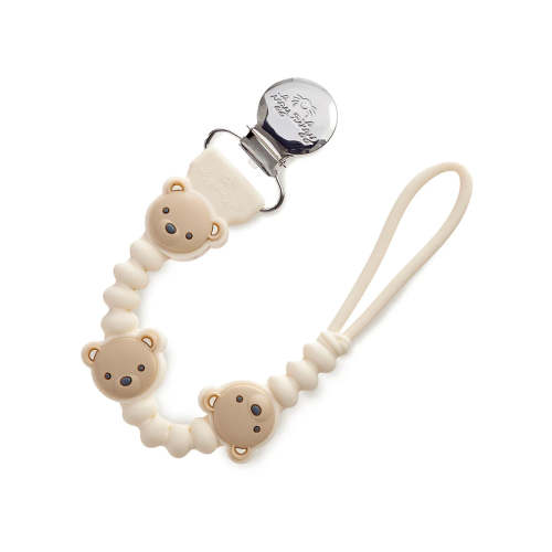 Sweetie Strap Silicone Pacifier Clip, Bear