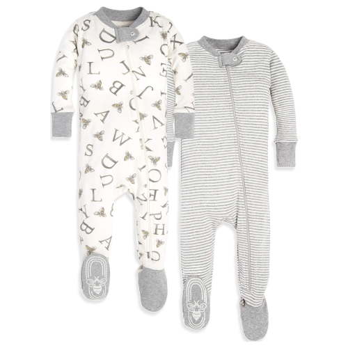 Burts Bees Baby Baby Boys Sleepers 100% Organic Cotton One-Piece Snug Fit Pajamas