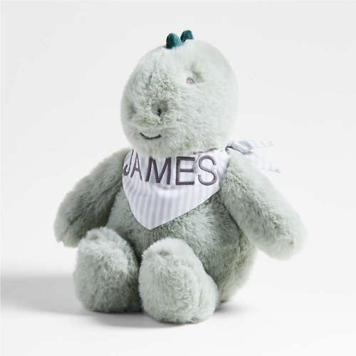 Personalized Crate Cuddlies Small Green Dinosaur Kids Stuffed Animal