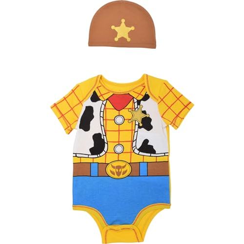 Disney Cosplay Baby Bodysuit and Hat Set Newborn to Infant Sizes (Newborn - 24 Months)