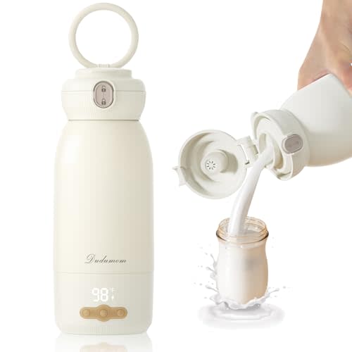 DUDUMOM Portable Milk Warmer for Travel: 17 OZ 120W Fast Heating for Breast Milk Formula & Water - Portable Milk Warmer for Baby, Fast Charging & Long Battery Life for Outdoor Airplane Car Journey