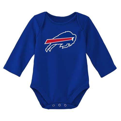 Outerstuff NFL Newborn & Infants 0-24 Months Official Primary Logo Long Sleeve Creeper Bodysuit Romper