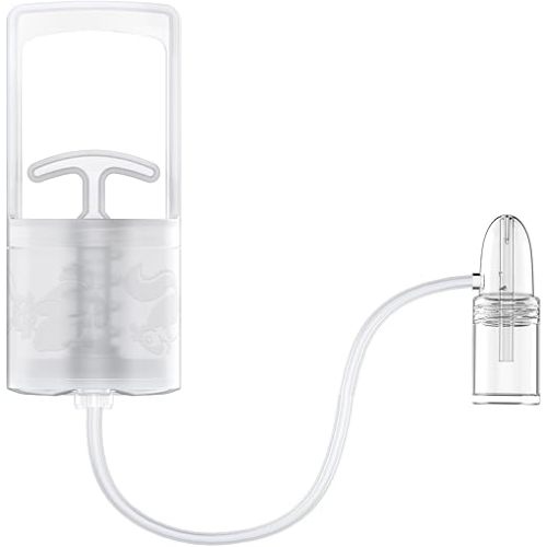 Nasal Aspirator for Baby and Toddler Nose Clearing with Hand Pump and Non-Invasive Tip for Quick, Quiet Suction, Clear Clogged Passages & Boogers, Co-Branded with CHIBOJI (2 Fingers Handle)
