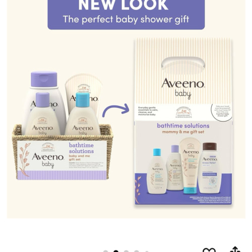 Aveeno Baby Bathtime Solutions Mommy & Me Gift Set, Baby Wash & Shampoo, Calming Bath, Daily Moisturizing Lotion & Stress Relief Body Wash for Mom, Nourishing Oat, Registry Must Haves, 4 items