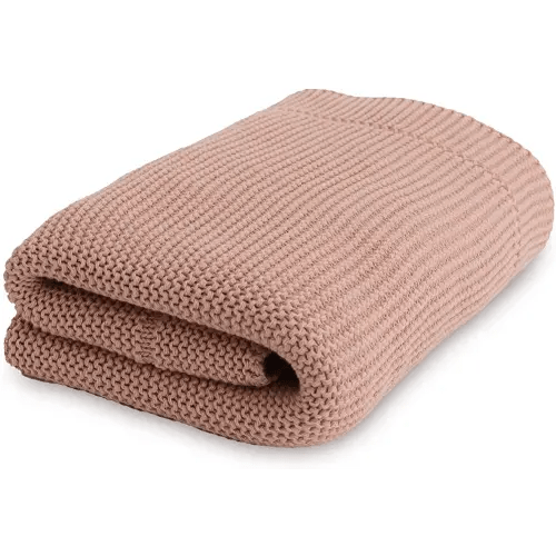 Natemia Knitted Baby Receiving Blanket, Ultra Soft Organic Cotton 30”x 40” Stroller and Nap Time Toddler Blanket