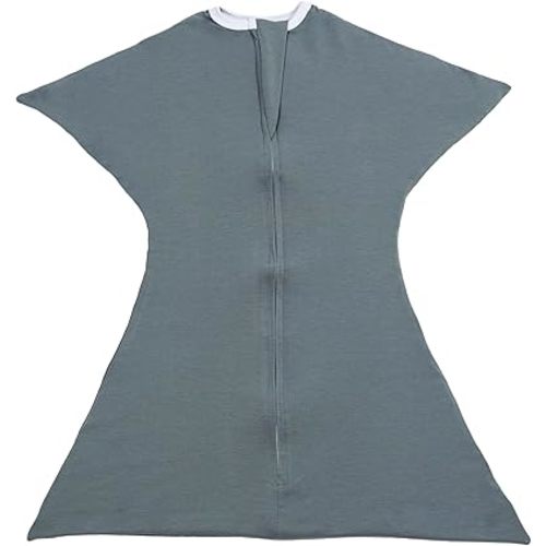 SleepingBaby Zipadee-Zip Transitional Swaddle Sack, 6-12 Month - Roomy Zipper Swaddle for Easy Diaper Changes and Proper Hip Development - Baby Swaddle Sack, Medium - Classic Grey