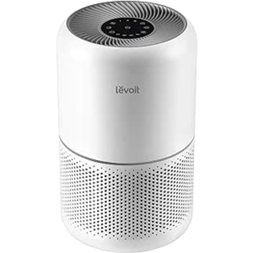 LEVOIT Air Purifier for Home Allergies Pets Hair in Bedroom, Covers Up to 1095 ft² by 45W High Torque Motor, 3-in-1 Filter with HEPA sleep mode, Remove Dust Smoke Pollutants Odor, Core300-P, White