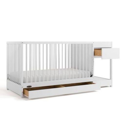 Graco Teddi Convertible Crib & Changer - Driftwood