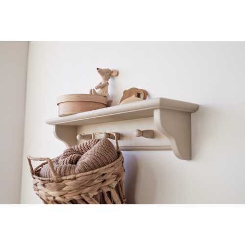 Minimalist wall shelf for baby room, Neutral nursery decor, Shaker shelf with peg rail, Thoughtful gift for new mom