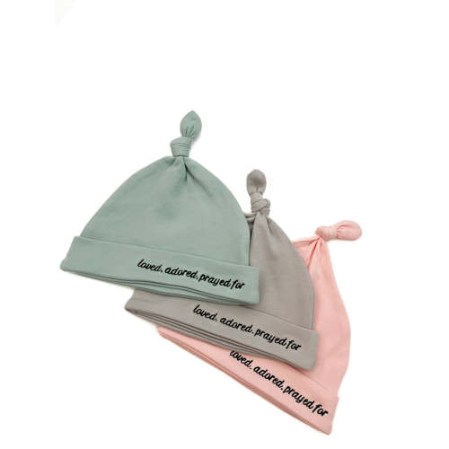 Loved, Adored Prayed For Embroidered Beanie – AmorClothingCo.
