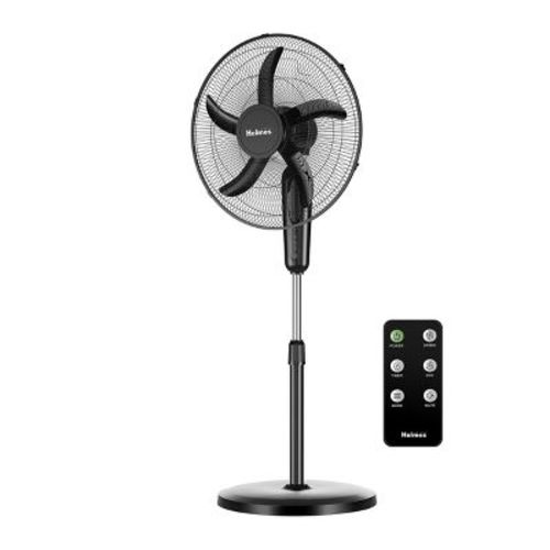 Holmes 18" Digital Oscillating 3 Speed Stand Fan with Remote Control Black