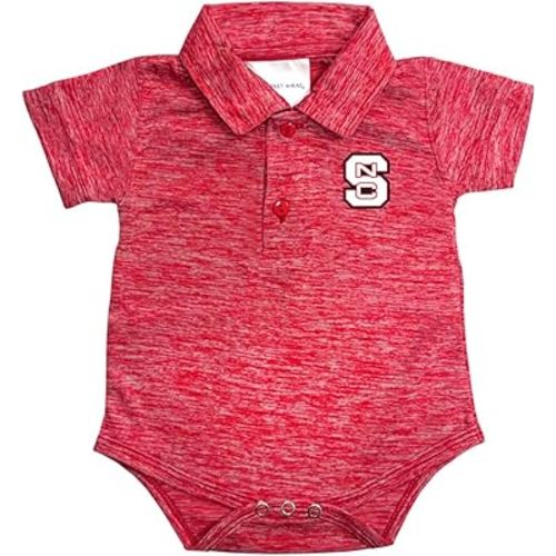 Two Feet Ahead Space Dye Short Sleeve Golf Polo Baby Bodysuit Creeper Newborn Infants Sizes 0-3M-6M-12