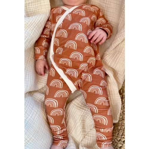 New Baby Outfit/Gender Neutral Baby/Rainbow baby Sleeper/copper rainbow baby outfit newborn baby/baby boy/baby girl/baby gift