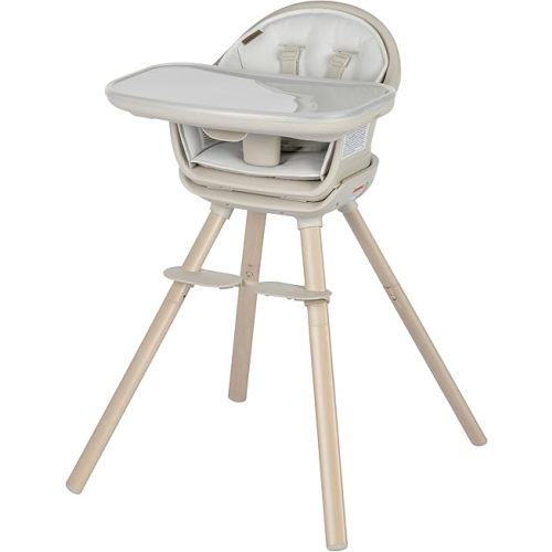 Maxi-Cosi Moa 8-in-1 High Chairs for Babies and Toddlers, Machine Washable Infant High Chair, Compact, Convertible High Chair Lightweight Design, Classic Oat