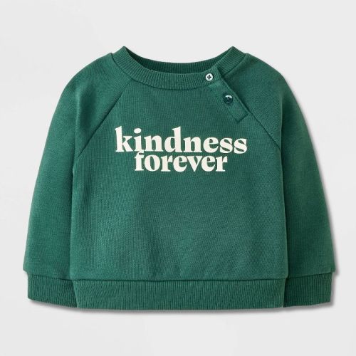 Baby 'great Things Coming Crew' Sweatshirt - Cat & Jack™ Green 0-3m