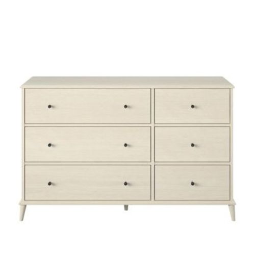 Ameriwood Home Farnsworth 6-drawer Dresser, Ivory Oak