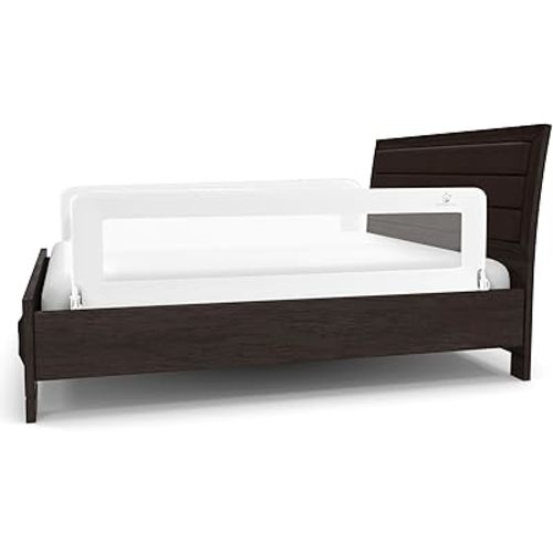 ComfyBumpy Extra Long Toddler Bed Rails - Baby Bed Rail Guard for Kids, Twin, Full, King and Queen Beds - Adjustable Bed Rail for Toddlers - Baby Bed Side Bedrails - White, XL (59" x 19.5"), Pack of 2