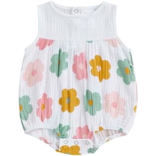 BemeyourBBs Newborn Baby Girl Summer Clothes Sleeveless Bubble Romper Jumpsuit Top Infant Clothing Cute Baby Girl Outfits