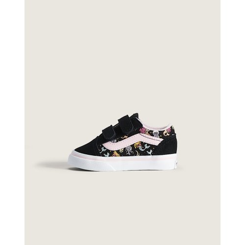 Toddler Old Skool V Shoe in Glow-in-the-Dark Black / Pastel Pink | Vans