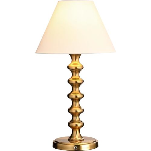 O'Bright Ember Rechargeable Table Lamp (Antique Brass_Baluster)