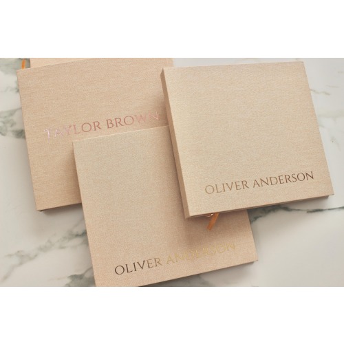 Customized Linen Cover Journal Book – Luxury 180GSM paper, 8.2 x 8.2 Inches, 80 Pages